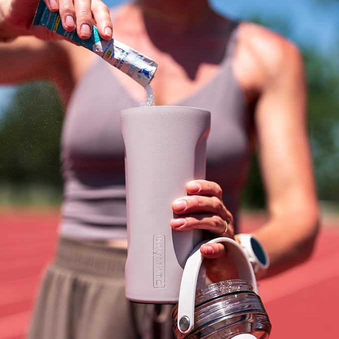 BrüMate MultiShaker Blender Shaker Bottle | 100% Leakproof Insulated Stainless Steel | Pre Workout and Protein Shaker Bottle for the Gym | 26oz (Lavender)