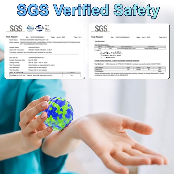 Deep Tissue Massage Ball for Exercise & Recovery - SGS Certification - Targets Back, Shoulder, Legs&Feet - Relieves Muscle Knots, Joint Pain&Tightness, Pressure Point Therapy- Myofascial Release Ball