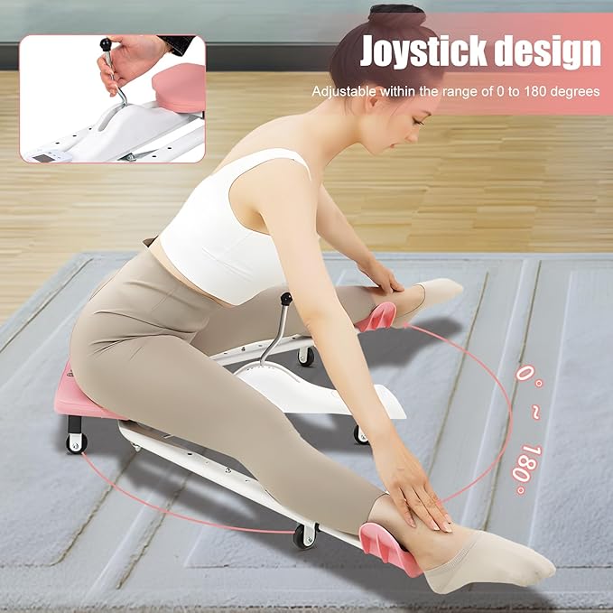 Split Machine for Flexibility, Leg Stretcher Stretching Equipment, Split Stretcher Machine, Splits Trainer, 300lbs Weight Capacity, Yoga Ballet Dance and Gymnastics Training Equipment Pink1