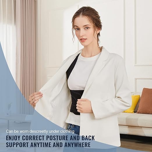 Fit Geno Posture Corrector for Women and Men - Adjustable Back Brace & Straightener for Scoliosis, Hunchback Correction, Back Pain, Spine Corrector, Back Support and Posture Trainer
