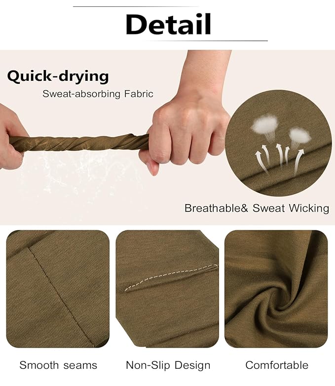 Headbands for Women Non Slip - Stylish Sports Hair Bands for Women's Hair - Soft Cotton Cloth Stretchy Headbands for Women for Yoga, Outdoor Exercise Running