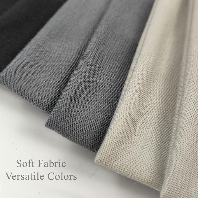 Wide Headbands For Women Stretch Headband Boho Head Bands Women's Hair Band Turban Workout Hairband Accessories Black Gray 6 Pack