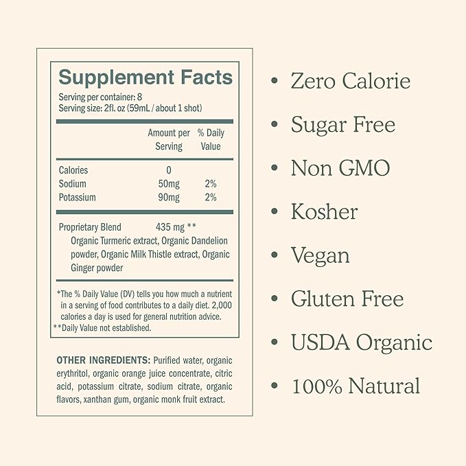 for Your Liver Cleanse Detox & Repair, Organic Milk Thistle Supplement with Turmeric, Dandelion, Ginger, and Orange, Promotes Optimal Liver Function,16oz Bottle, 3 Pack (3 Weeks Supply)