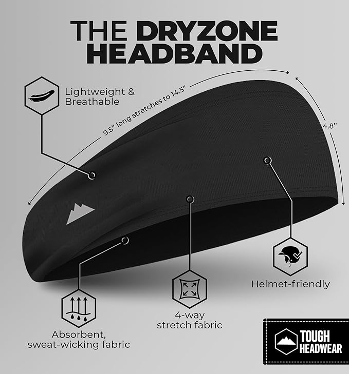 Mens Sweat Bands - Sport Headbands for Men - Workout Headbands for Women - Running Headband -Tennis Athletic Sweatband