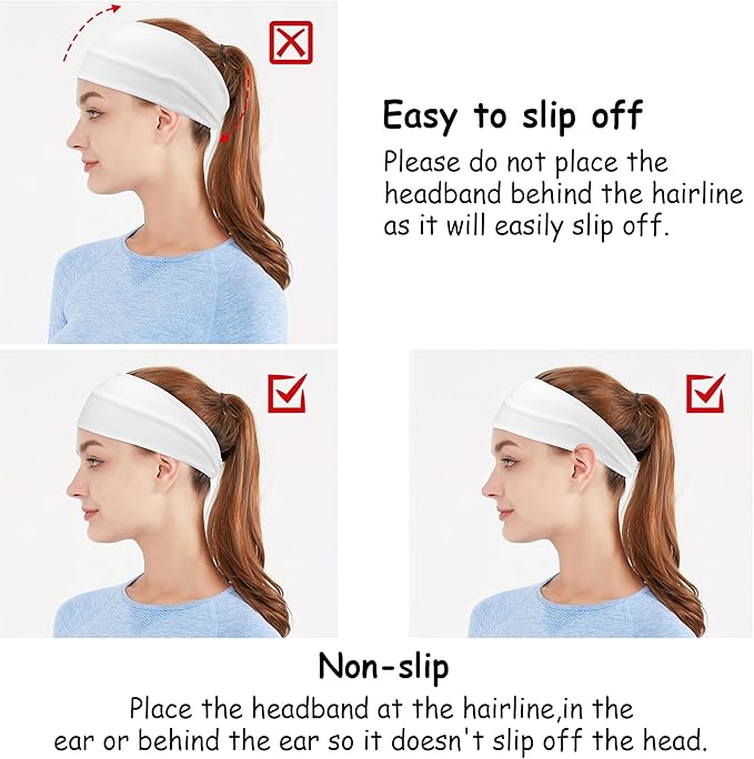 JOYOYO Unisex Headbands for Women's Hair Soft Stretchy Fabric Kylie Head Band Bandeaux Hair Accessories for Workout Gym Yoga Hair Band,100% Pure Cotton