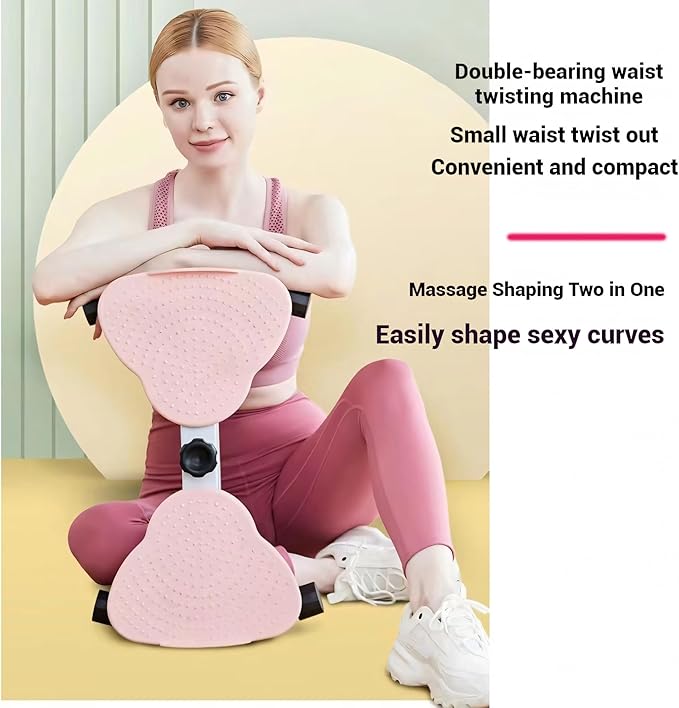 Waist Twister Board twisting machine exercise twist ab training – Noiseless Fitness Tool with Loop Resistance Bands, Foot Massage, and Core Workout for Belly Fat Loss