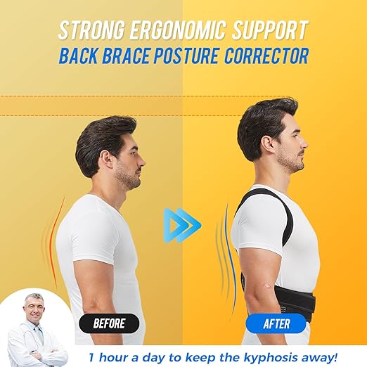 ZSZBACE Back Brace Posture Corrector for Men and Women, Full Adjustable for Upper and Lower Back Pain Relief- Scoliosis Hunchback Thoracic Spine Corrections and Back Support