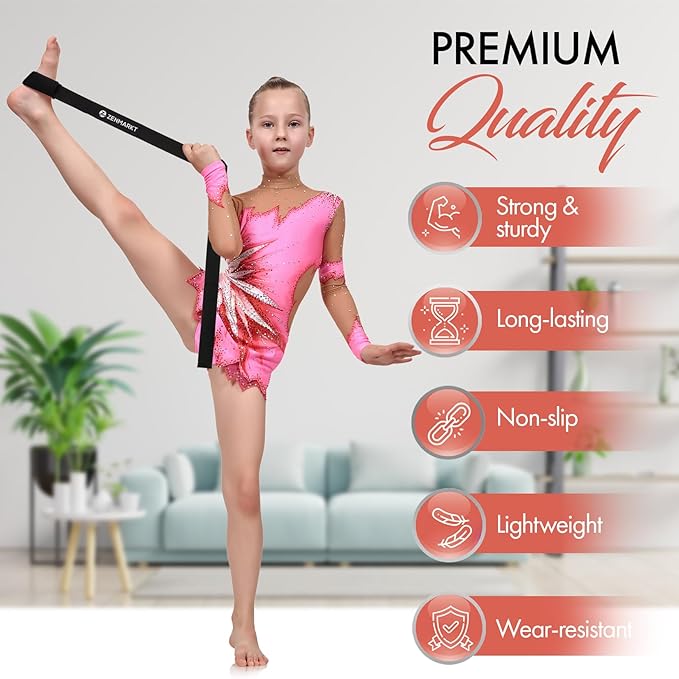 Stretching Strap for Cheer – Flexibility Stunt Strap for Cheerleaders – Durable Cheer Stretching Bands for Improved Flexibility, Range of Motion – Essential Cheer Accessories