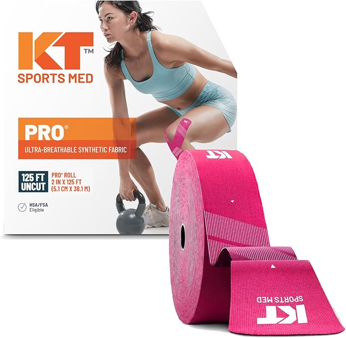 KT Tape, Pro Synthetic Kinesiology Athletic Tape, 125’ Uncut Roll