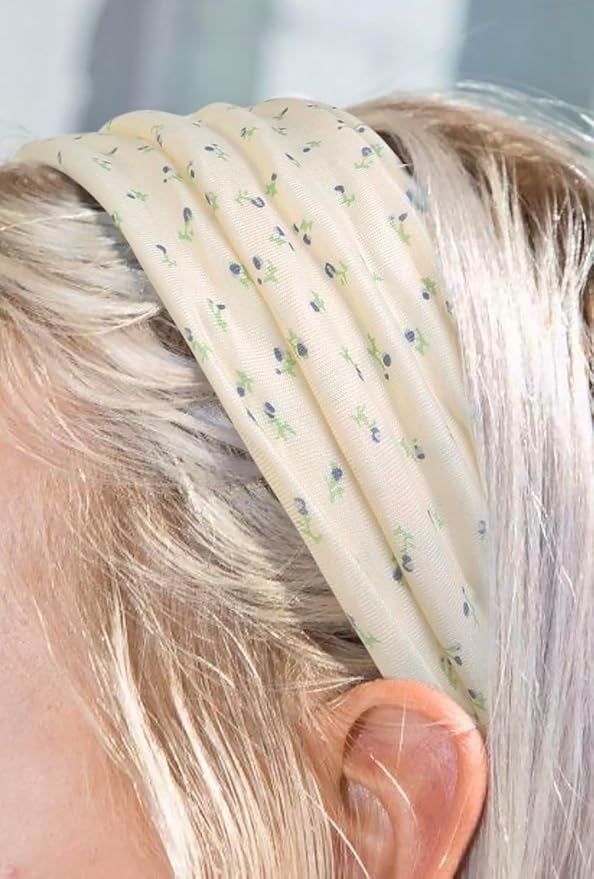 Trendy Floral Headbands for Women - Non-Slip Stretchy Sweat Bands for Yoga, Workout, and Everyday Fashion Hair Accessories
