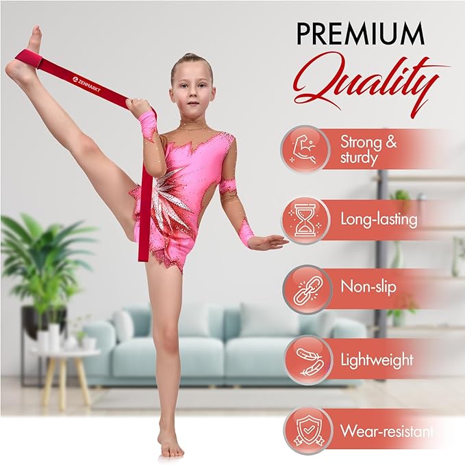 Stretching Strap for Cheer – Flexibility Stunt Strap for Cheerleaders – Durable Cheer Stretching Bands for Improved Flexibility, Range of Motion – Essential Cheer Accessories