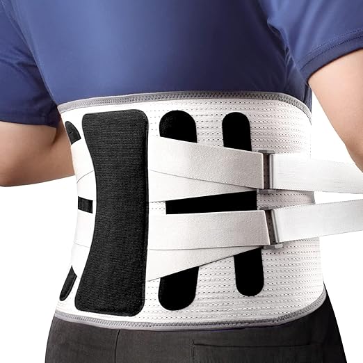 Back Braces for Lower Back Pain Relief with large support plate, Breathable Back Support Belt for Men/Women for work, for Herniated Disc, Sciatica