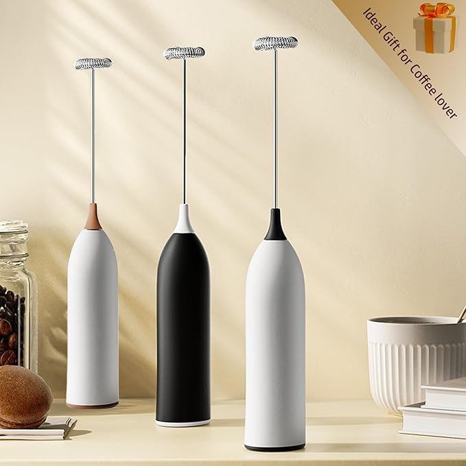 Handheld Coffee Frother,USB-Rechargeable Hand Frother,Adjustable Handheld Milk Frother for Cappuccinos, Hot Chocolate, Milkshakes, Egg Mix