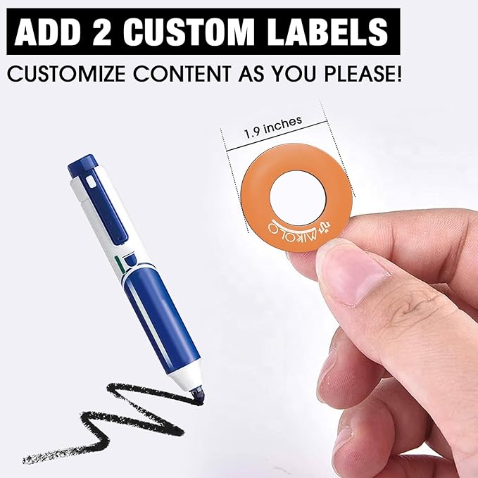 Mikolo Squat Rack Magnetic Position Markers - Power Cage Attachment, for J-Hooks and Spotter Arms (1" Holes)