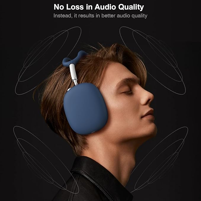 BRG 7in 1 Silicone Case Covers for AirPods Max, Sweat-Proof Ear Pad Case Covers/Ear Cup Covers/Headband Cover for AirPods Max Headphones, Accessories Soft Shell Protectors for Apple AirPods Max