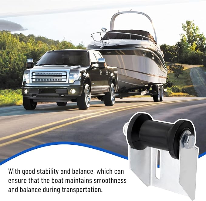 Boat Trailer Rollers with Brackets 4" Keel Roller Assembly Kit for Boat Trailer