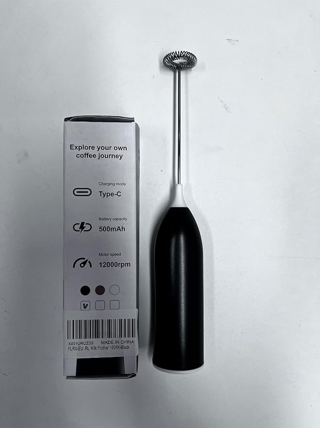 Handheld Coffee Frother,USB-Rechargeable Hand Frother,Adjustable Handheld Milk Frother for Cappuccinos, Hot Chocolate, Milkshakes, Egg Mix