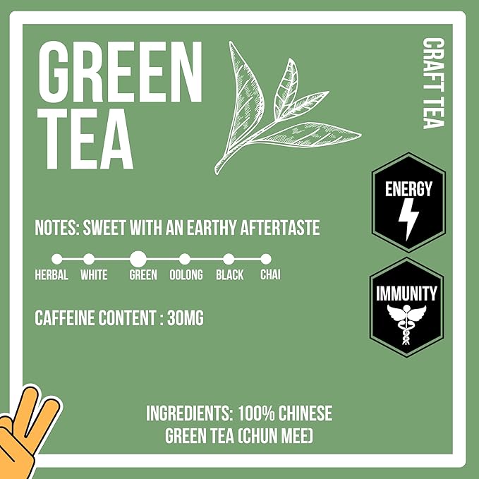 Revival Tea Company Green Tea - Signature Green Tea Made from 100% Chun Mee Tea Flavor - Loose Leaf 6 Ounces