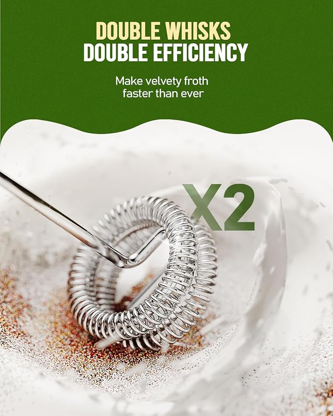 Maestri House Rechargeable Milk Frother, LunaFro NS Handheld Electric Foam Maker Waterproof Detachable Stainless Steel Whisk Drink Mixer Foamer for Lattes, Cappuccino, No Stand