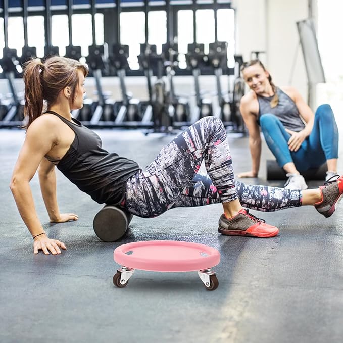 VANZACK Abdominal Exercise Sliders - Core Training Roller Wheel with Sliding Plate and Four-Wheel Abdominal Board Trainer for Effective Abdominal Workouts