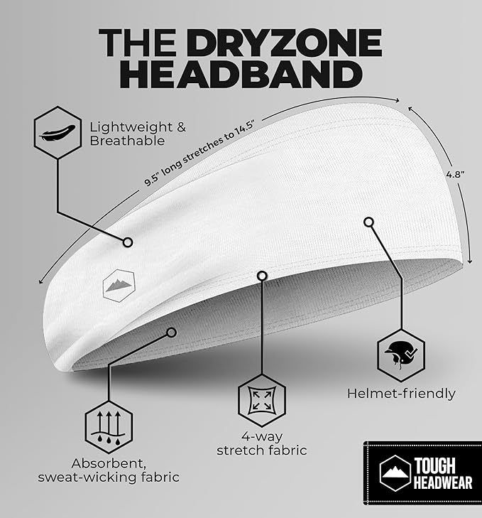 Mens Sweat Bands - Sport Headbands for Men - Workout Headbands for Women - Running Headband -Tennis Athletic Sweatband