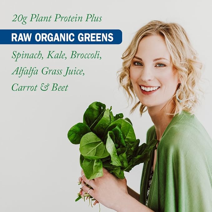 Garden of Life Raw Organic Protein & Greens Vanilla - Vegan Protein Powder for Women and Men, Plant and Pea Proteins, Greens & Probiotics, Gluten Free Low Carb Shake Made Without Dairy 20 Servings