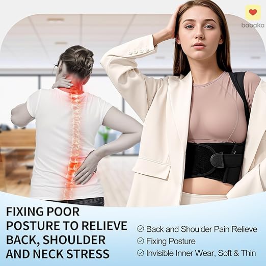 Posture Corrector for Women and Men, Adjustable Full Back Straightener, Back Brace for Upper and Lower Back Pain Relief, Scoliosis, Dowagers Hump, Hunchback, Thoracic, Spine Corrector (Small)