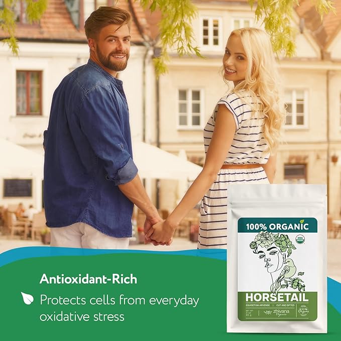 Organic Horsetail (4 oz.) (Equisetum arvense) β Loose Dried Herb β Edible Grade for Tea, Infusions & Herbal Blends