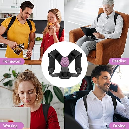 Posture Corrector for Men and Women, Adjustable Shoulder Brace, Invisible Back Support Brace Shoulder Straightener for Neck Shoulder & Upper Back Pain Relief, Medium