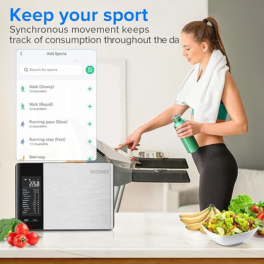 Smart Food Kitchen Scale with Nutritional Calculator, Free App with 19 Nutrients Tracking, Calorie, Marco, Digital Weight Grams and Ounces for Weight Loss, Premium Stainless Steel, 22lb