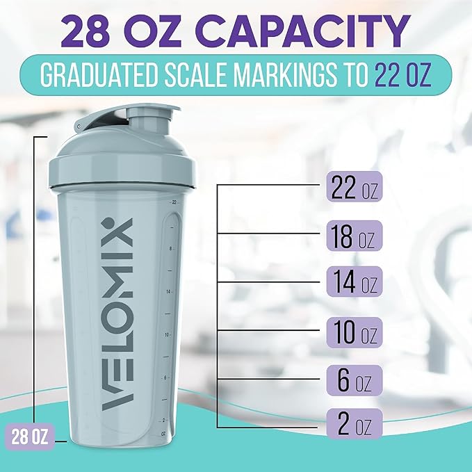 '-4 PACK 28 Oz Protein Shaker Bottle for Protein Mixes - 4x Wire Whisk | Leak Proof Shaker Cups for Protein Shakes | Protein Shaker Bottle Pack | Protein Shake Cup (Aqua Depths)