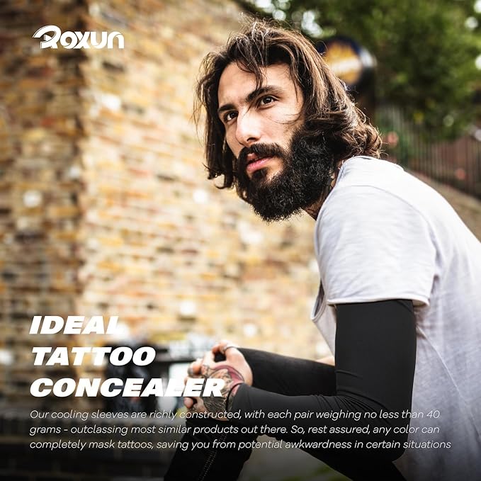 Arm Sleeves, Cooling UV Sun Protection Sports Compression for Men/Women