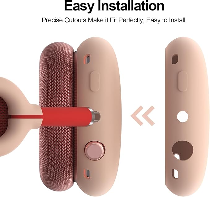 Silicone Case Cover for AirPods Max Headphones, Anti-Scratch Ear Pad Case Cover/Ear Cups Cover/Headband Cover for AirPods Max, Soft Sweat-Proof Silicone Protector Accessories for Apple AirPods Max