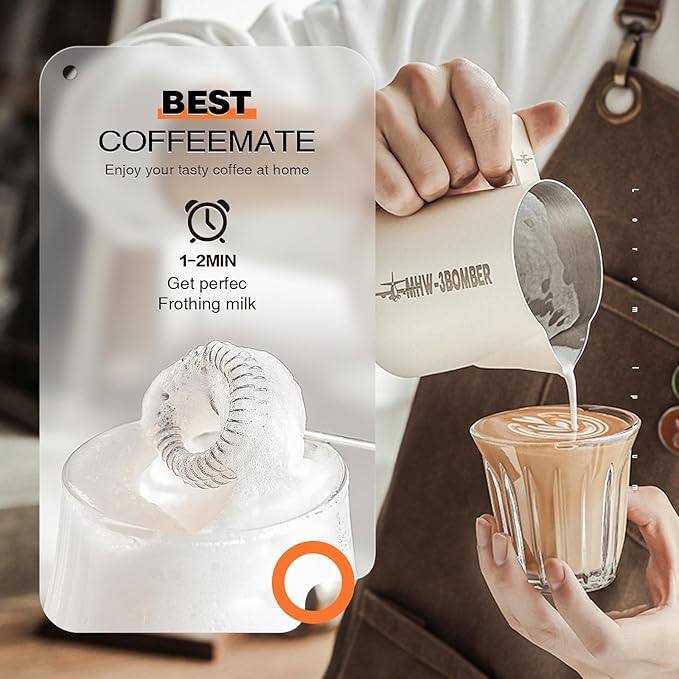 Milk Frother Rechargeable Handheld Electric Whisk Coffee Frother Mixer with 3 Stainless whisks 3 Speed Adjustable Foam Maker Blender for Coffee Matcha Latte Cappuccino Hot Chocolate(Green)