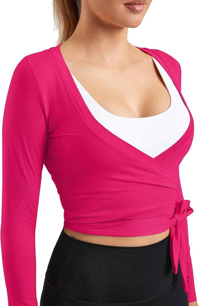 Women Tie Front Shrug Long Sleeve Bolero Cardigan Lightweight Casual Tops