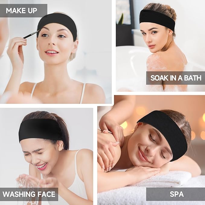 Workout Headbands for Women Non Slip - 8PCS Elastic Sport Head Bands for Women's Hair, Sweat Headband for Athletic Yoga Running Gym