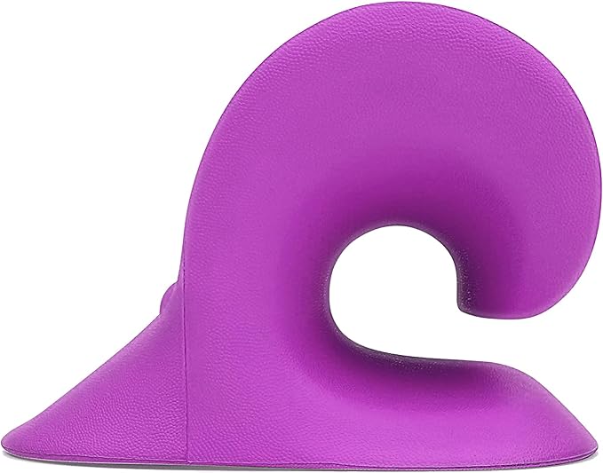 RESTCLOUD Neck and Shoulder Relaxer, Cervical Traction Device for TMJ Pain Relief and Cervical Spine Alignment, Chiropractic Pillow, Neck Stretcher (Purple)