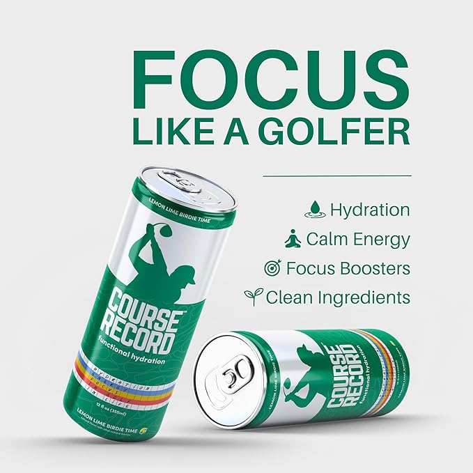 Functional Hydration Drink for Golfers β COURSE RECORD Variety Pack β Electrolytes, Calm Energy & Focus β Healthy Sports Drink β 12-Pack (12oz Cans) β Low Sugar, Low Caffeine