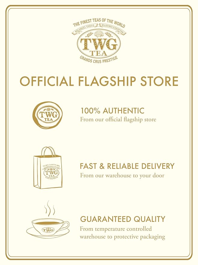 TWG Tea | Vanilla Bourbon Tea | Rooibos Tea | Vanilla | 15 Hand Sewn Cotton Tea Bags | Gift Set