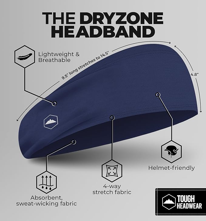 Mens Sweat Bands - Sport Headbands for Men - Workout Headbands for Women - Running Headband -Tennis Athletic Sweatband