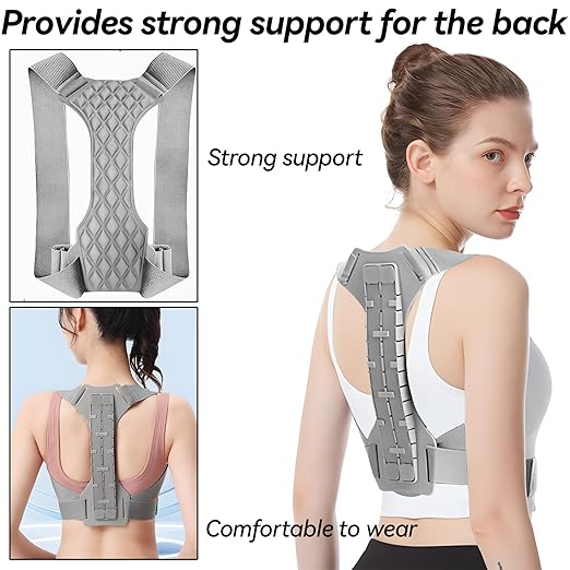 Yeelan Posture Corrector for Women and Men, Back Straightener Posture Corrector, Adjustable Back Brace, Back Support Brace for preventing hunchbacks, Back Pain, and Sore Shoulders