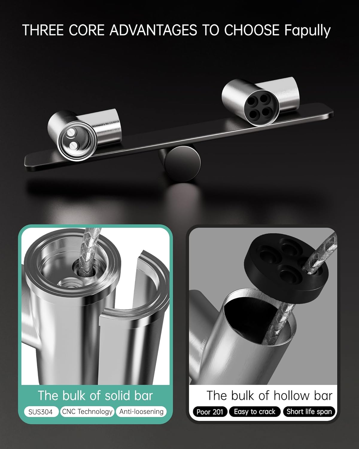 Fapully Commercial Pull Down Kitchen Sink Faucet with Sprayer Oil Rubber Bronze