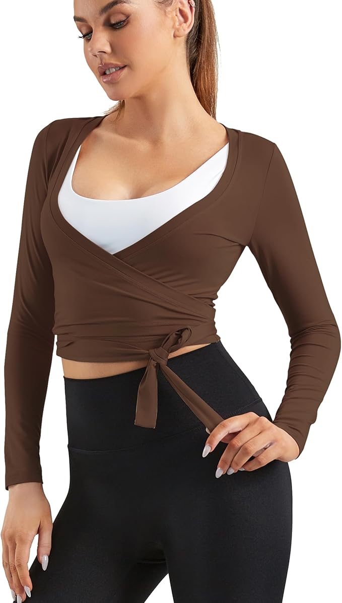 Women Tie Front Shrug Long Sleeve Bolero Cardigan Lightweight Casual Tops