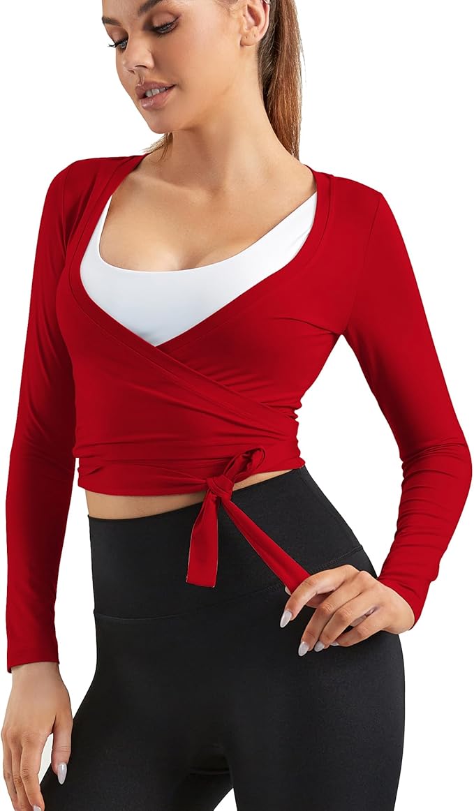 Women Tie Front Shrug Long Sleeve Bolero Cardigan Lightweight Casual Tops