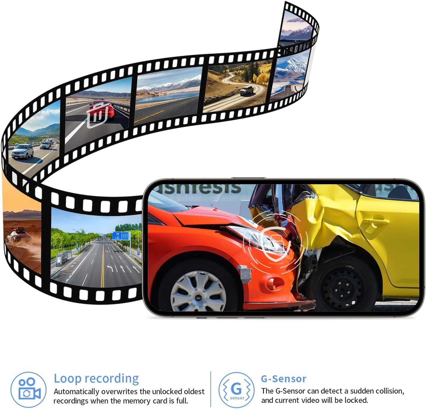 Front 4K Dash Cam for Honda HR-V 2023 2024 2025 2026 Sport LX EX-L (Gen3),Easy Installation,OEM-Style,Collision Detection,Loop Recording,WiFi & App,64G Card