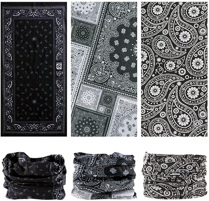 Headband Neck Gaiter Head Wrap Headwear Face Mask Magic Scarf Bandana for Men and Women