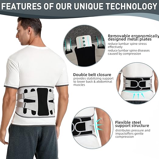 Breathable Back Brace for Lower Back Pain Women and Men - Back Support Belt for Women, Relieve Lower Back Pain and Improve Posture with Comfort, Back Pain Relief Products, Posture Corrector (Black, Medium)