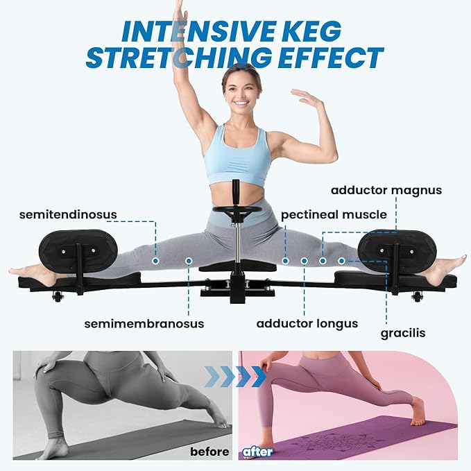 Leg Stretcher Machine, 330 LBS Hip Flexor and Leg Stretcher Machine for Improved Flexibility, Heavy Duty Split Machine Adjustable for Splits Training at Home