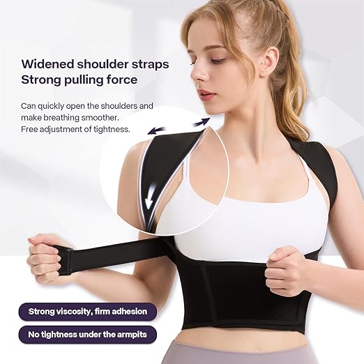 Back Brace Posture Corrector for Women and Men,Adjustable Shoulder Straightener,Used for correcting posture and scoliosis