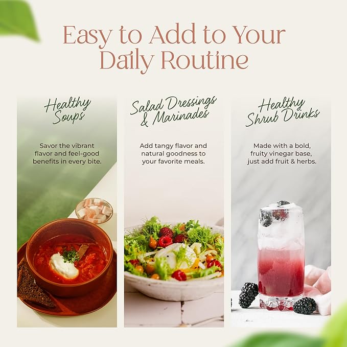 Mother Earth, Organic Red Wine Vinegar with The Mother, Fresh Pressed Organic Cabernet Grapes, ORWV, RWV, Raw, Unpasteurized, Unfiltered (1/14oz Apothecary Glass Bottle with Pour Spout)